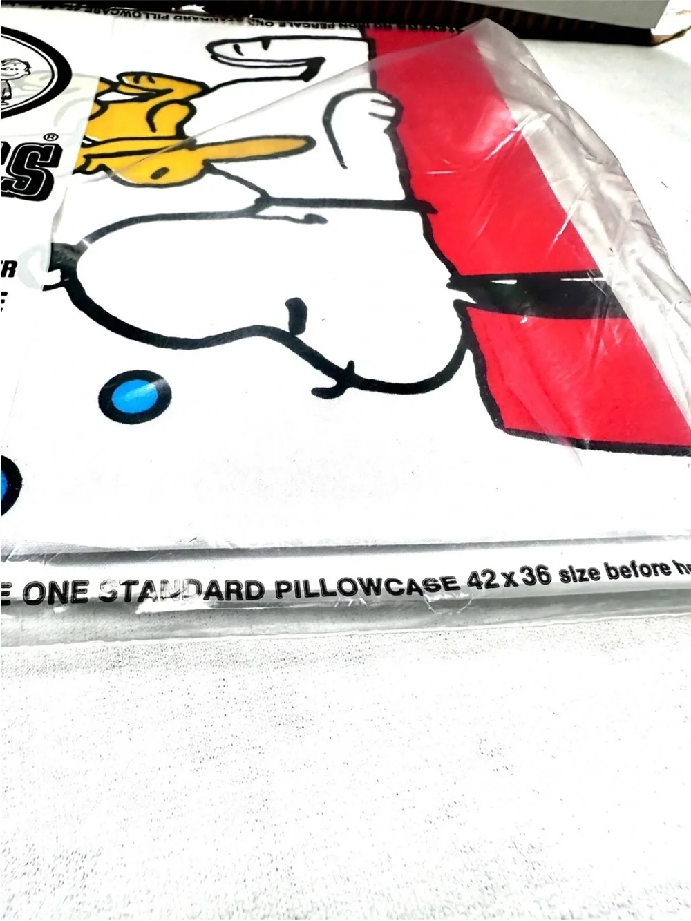 RARE SEALED NEW Vintage 1971 SNOOPY & FRIENDS Peanuts NO IRON PILLOW CASE 42x36
